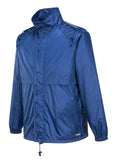 Darrahopens Men's Fashion > Coats & Jackets HUSKI STRATUS RAIN JACKET Waterproof Workwear Concealed Hood Windproof Packable - Cobalt - S