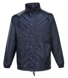 Darrahopens Men's Fashion > Coats & Jackets HUSKI STRATUS RAIN JACKET Waterproof Workwear Concealed Hood Windproof Packable - Navy Blue - S