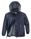 Darrahopens Men's Fashion > Coats & Jackets HUSKI STRATUS RAIN JACKET Waterproof Workwear Concealed Hood Windproof Packable - Navy Blue - S