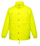 Darrahopens Men's Fashion > Coats & Jackets HUSKI STRATUS RAIN JACKET Waterproof Workwear Concealed Hood Windproof Packable - Yellow Fluro - S