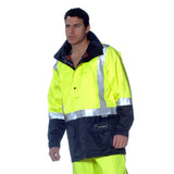 Darrahopens Men's Fashion > Coats & Jackets HUSKI Transit Hi Vis Waterproof Jacket Industrial Workwear Reflective UPF 50+ - Yellow - 4XL (122cm)