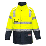Darrahopens Men's Fashion > Coats & Jackets HUSKI Transit Hi Vis Waterproof Jacket Industrial Workwear Reflective UPF 50+ - Yellow - 4XL (122cm)