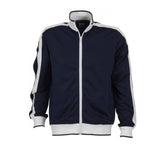 Darrahopens Men's Fashion > Coats & Jackets Identitee Mens Varsity Track Top Jacket Tracksuit Warm Winter Jumper Long Sleeve - Navy/White - XL