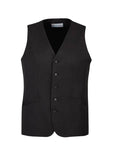 Darrahopens Men's Fashion > Coats & Jackets Mens Bamboo Blend Longline Vest Waistcoat w/ Stretch Business Forrnal Dress - Charcoal - 132