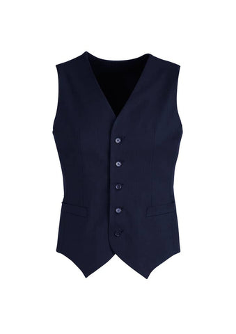 Darrahopens Men's Fashion > Coats & Jackets Mens Peaked Vest Waistcoat w/ Knitted Back Suit Formal Wedding Dress Up - Navy - 137