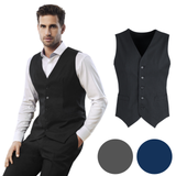 Darrahopens Men's Fashion > Coats & Jackets Mens Peaked Vest Waistcoat w/ Knitted Back Suit Formal Wedding Dress Up - Navy - 87