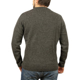 Darrahopens Men's Fashion > Knitwear & Sweaters 100% SHETLAND WOOL CREW Round Neck Knit JUMPER Pullover Mens Sweater Knitted - Charcoal (29) - 4XL