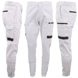 Darrahopens Men's Fashion > Pants & Chinos Men's Cargo Cotton Drill Work Pants UPF 50+ 13 Pockets Tradies Workwear Trousers, Khaki, 32