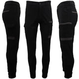 Darrahopens Men's Fashion > Pants & Chinos Men's Cargo Cotton Drill Work Pants UPF 50+ 13 Pockets Tradies Workwear Trousers, Khaki, 32
