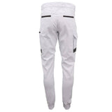 Darrahopens Men's Fashion > Pants & Chinos Men's Cargo Cotton Drill Work Pants UPF 50+ 13 Pockets Tradies Workwear Trousers, White, 38