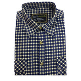 Darrahopens Men's Fashion > Shirts Mens FLANNELETTE SHIRT Check 100% COTTON Flannel Vintage Long Sleeve - 49 (Full Placket) - 5XL