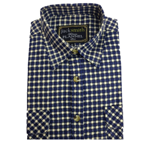 Darrahopens Men's Fashion > Shirts Mens FLANNELETTE SHIRT Check 100% COTTON Flannel Vintage Long Sleeve - 49 (Full Placket) - S