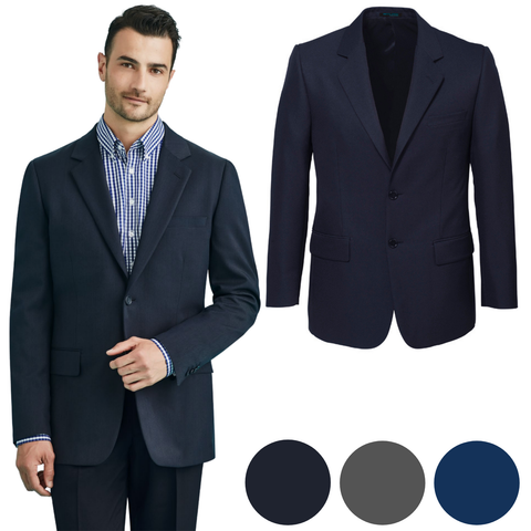 Darrahopens Men's Fashion > Suits & Tuxedos Mens 2 Button Classic Plain Suit Jacket Bamboo Blend Business Wedding
