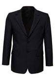 Darrahopens Men's Fashion > Suits & Tuxedos Mens Single Breasted 2 Button Suit Jacket Work Business - Pin Striped - Black - 117