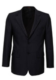 Darrahopens Men's Fashion > Suits & Tuxedos Mens Single Breasted 2 Button Suit Jacket Work Business - Pin Striped - Black - 137