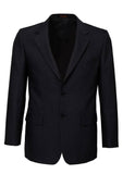 Darrahopens Men's Fashion > Suits & Tuxedos Mens Single Breasted 2 Button Suit Jacket Work Business - Pin Striped - Black - 137