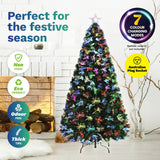 Darrahopens Occasions > Christmas Christmas By Sas 90cm Fibre Optic Christmas Tree 85 Tips Multicolour Lights & Star