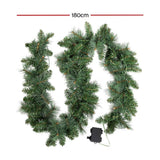 Darrahopens Occasions > Christmas Jingle Jollys 1.8M Christmas Garland with Pre-lit LED Lights Xmas Tree Decor