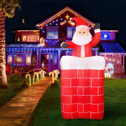 darrahopens Occasions > Christmas Jingle Jollys 1.8M Christmas Inflatable Archway with Santa Xmas Decor LED
