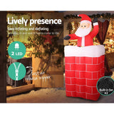 darrahopens Occasions > Christmas Jingle Jollys 1.8M Christmas Inflatable Archway with Santa Xmas Decor LED