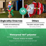 darrahopens Occasions > Christmas Jingle Jollys 1.8M Christmas Inflatable Santa on Tree Lights Xmas Decor Airblown