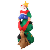 darrahopens Occasions > Christmas Jingle Jollys 1.8M Christmas Inflatable Santa on Tree Lights Xmas Decor Airblown