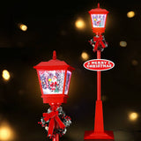 Darrahopens Occasions > Christmas Jingle Jollys 1.8M Christmas Lamp Post Lights with Falling Snow Street Red Decor