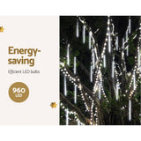 Darrahopens Occasions > Christmas Jingle Jollys 12m Christmas Shower Lights 960 LED Icicle Falling Rain Meteor