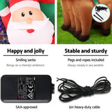 darrahopens Occasions > Christmas Jingle Jollys 2.2M Christmas Inflatable Santa Sleigh Ride Reindeer Deer Decor