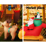 darrahopens Occasions > Christmas Jingle Jollys 2.2M Christmas Inflatable Santa Sleigh Ride Reindeer Deer Decor