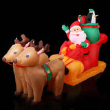 darrahopens Occasions > Christmas Jingle Jollys 2.2M Christmas Inflatable Santa Sleigh Ride Reindeer Deer Decor