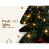 Darrahopens Occasions > Christmas Jingle Jollys 2.4M Christmas Garland with Ornament Warm Lights Xmas Tree Decor