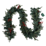 Darrahopens Occasions > Christmas Jingle Jollys 2.4M Christmas Garland with Ornament Warm Lights Xmas Tree Decor