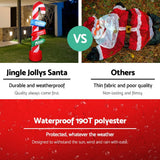 darrahopens Occasions > Christmas Jingle Jollys 2.4M Christmas Inflatable Santa Guide Candy Pole Xmas Decor LED