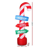 darrahopens Occasions > Christmas Jingle Jollys 2.4M Christmas Inflatable Santa Guide Candy Pole Xmas Decor LED