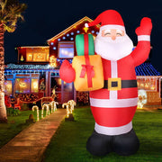darrahopens Occasions > Christmas Jingle Jollys 2.4M Christmas Inflatables Santa Xmas Light Decor LED Airpower