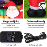 darrahopens Occasions > Christmas Jingle Jollys 2.4M Christmas Inflatables Santa Xmas Light Decor LED Airpower