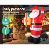 darrahopens Occasions > Christmas Jingle Jollys 2.4M Christmas Inflatables Santa Xmas Light Decor LED Airpower