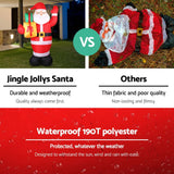 darrahopens Occasions > Christmas Jingle Jollys 2.4M Christmas Inflatables Santa Xmas Light Decor LED Airpower