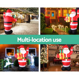 darrahopens Occasions > Christmas Jingle Jollys 2.4M Christmas Inflatables Santa Xmas Light Decor LED Airpower