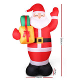 darrahopens Occasions > Christmas Jingle Jollys 2.4M Christmas Inflatables Santa Xmas Light Decor LED Airpower