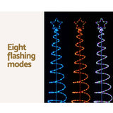 Darrahopens Occasions > Christmas Jingle Jollys 2.4M LED Christmas Tree Solar Motif Lights 8 Modes