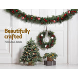 Darrahopens Occasions > Christmas Jingle Jollys 2.7M 9FT Christmas Garland with Ornament Xmas Tree Decor