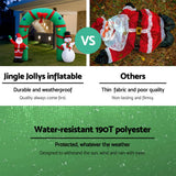 darrahopens Occasions > Christmas Jingle Jollys 2.8M Christmas Inflatable Giant Arch Way Santa Snowman Light Decor