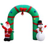 darrahopens Occasions > Christmas Jingle Jollys 2.8M Christmas Inflatable Giant Arch Way Santa Snowman Light Decor