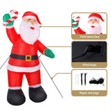 darrahopens Occasions > Christmas Jingle Jollys 3M Christmas Inflatable Santa Xmas Outdoor Decorations LED Lights