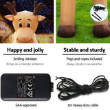 darrahopens Occasions > Christmas Jingle Jollys 5M Christmas Inflatable Reindeer Giant Deer Air-Power Light Inside