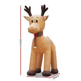 darrahopens Occasions > Christmas Jingle Jollys 5M Christmas Inflatable Reindeer Giant Deer Air-Power Light Inside