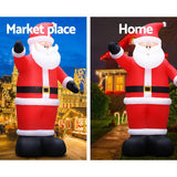 darrahopens Occasions > Christmas Jingle Jollys 5M Christmas Inflatable Santa Decorations Outdoor Air-Power Light