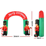 Darrahopens Occasions > Christmas Jingle Jollys Christmas Inflatable Nutcracker Archway 3M Outdoor Decorations